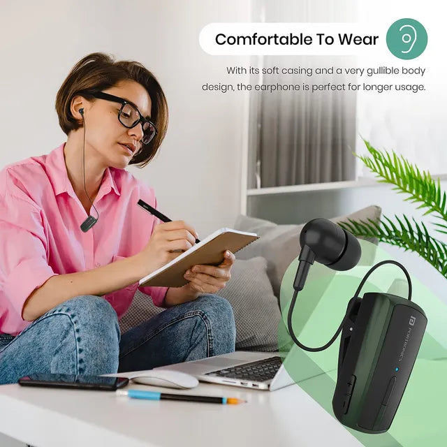 PORTRONICS Harmonics Klip 4 Bluetooth Headset with Mic (Upto 12 Hours Talk Time, In Ear, Green)