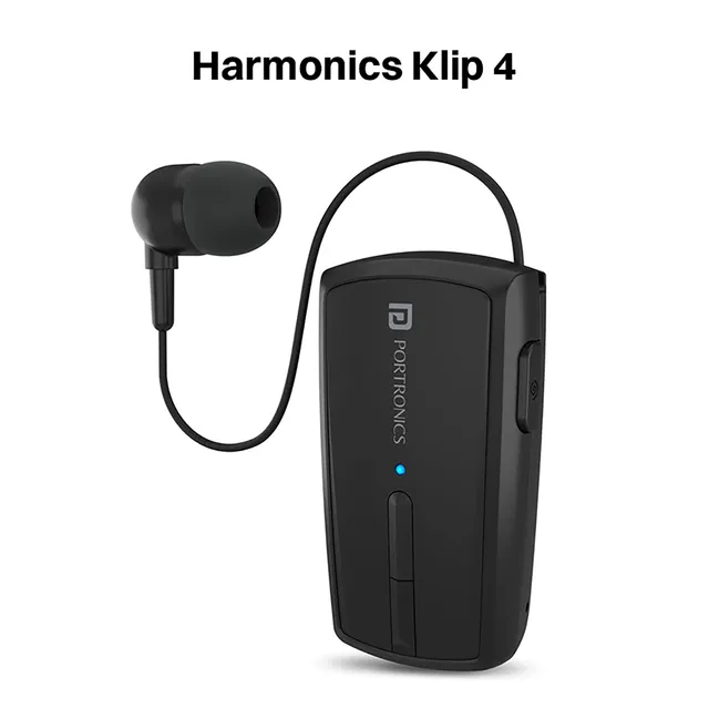 PORTRONICS Harmonics Klip 4 Bluetooth Headset with Mic (Upto 12 Hours Talk Time, In Ear, Green)