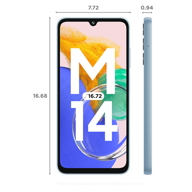 SAMSUNG Galaxy M14 (4GB RAM, 64GB, Arctic Blue)